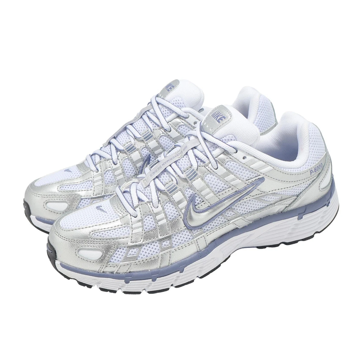Nike P-6000 Women\'s Sz 12/Men 10.5 Metallic Silver/World Indigo BV1021 014 Nike P-6000 Metallic Silver World Indigo (Women main image 2