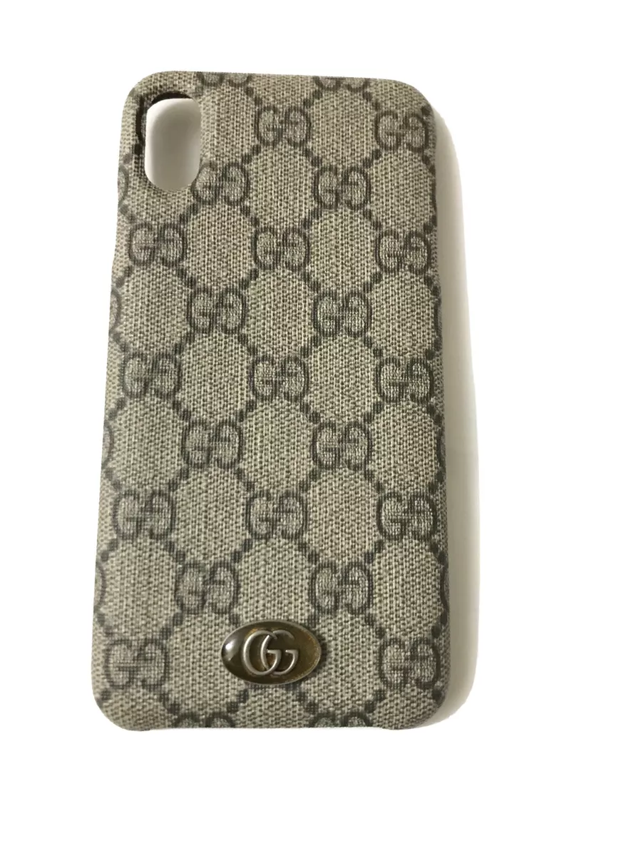 GUCCI iPhone X XS Hard Case Cover GG Supreme Marmont Ophidia Logo Mobile  leather