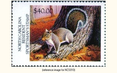 1988 North Carolina Resident Sportsman Stamp MNH, CV $20