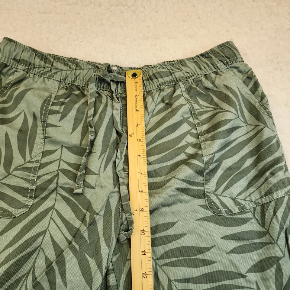 C&C California Jogger Pants 32W 28L Elastic Waist Green Palm Leaf Coastal Beach - Image 4 of 4