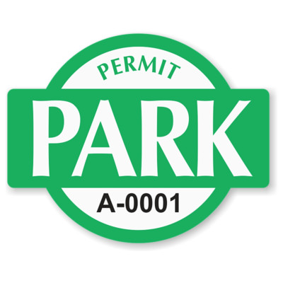 ((TODAYS SPECIAL!))   12 PACK   CAR PARKING PERMITS WINDOW PRESS-ON CLING STICK