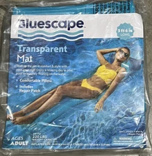 Bluescape Blue Transparent Air Mat, Inflatable Pool Float, Adult, Unisex