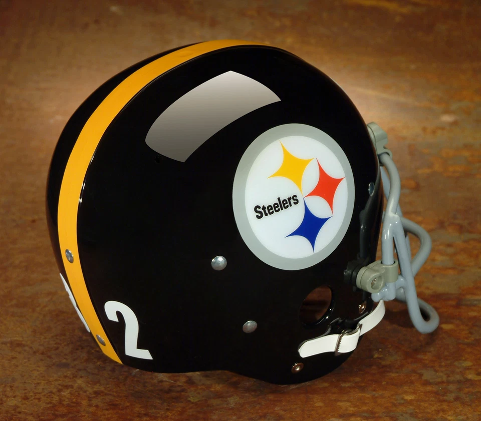 Casco de fútbol americano vintage estilo Pittsburgh Steelers NFL - FRANCO HARRIS 1975-1976 Foto 3 de 3
