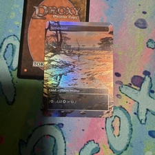 Scrubland Full Art Foil Play Test Mtg Card