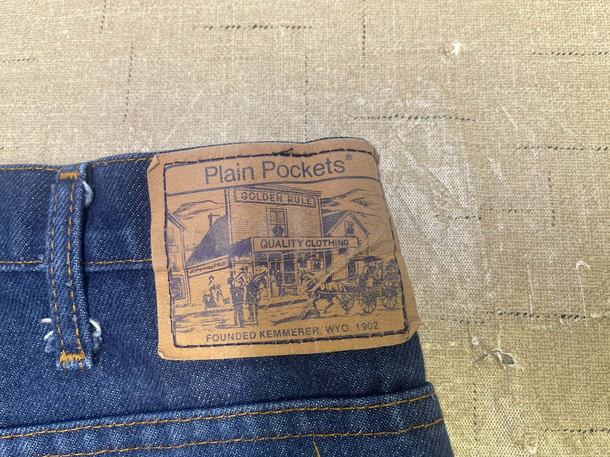 Vintage Men's JC Penney Plain Pockets Blue Jeans Pants | eBay