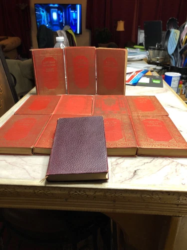 Antique Book collection 11 1923 J H sears books, one Emerson essays Collins leat