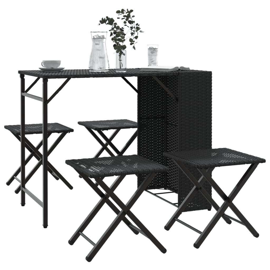 5 Piece Folding Garden Dining Set Solid Wood Acacia vidaXL
