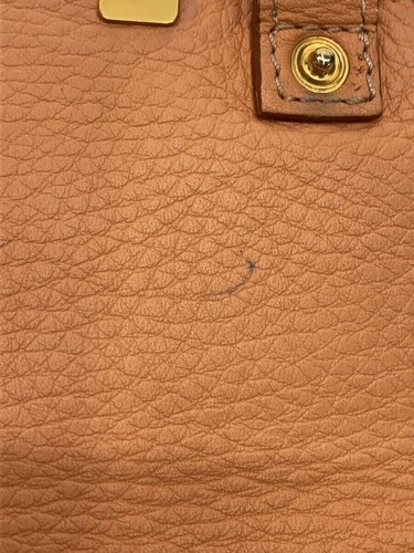 Auténtica Cartera Larga para Mujer Chloe Marcie Naranja Dorado Cuero Borla Usada - Imagen 5 de 8