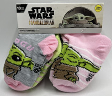 Girls Size 12M-24M Star Wars Mandalorian 10-Pairs Toddler Socks Safety Toes