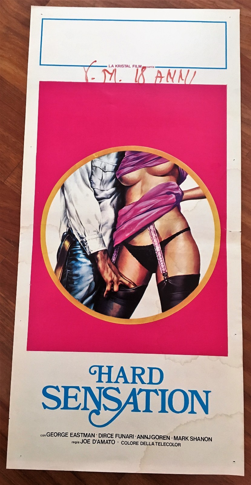 Locandina originale film Hard Sensation (1980) - Regia di Joe D'Amato