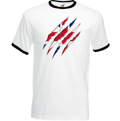 Ripped Claw Union Jack Flagge Herren britisches T-Shirt Team GB UK St Georges Day Top