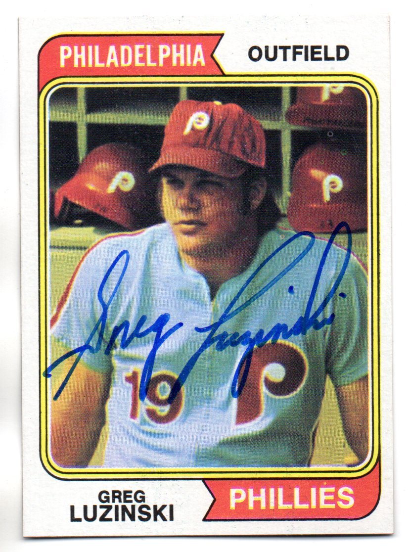 #360 Greg Luzinski - 1970S - 1974 Topps - AUTOGRAPHED SIGNED VINTAGE FREE SHIP