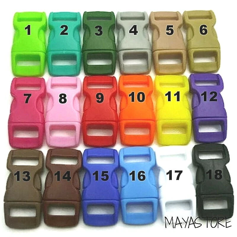 10MM PARACORD SCHNALLEN GEBOGEN SCHNALLE ARMBAND KLICKVERSCHLUSS BUNT BUCKLE NEU