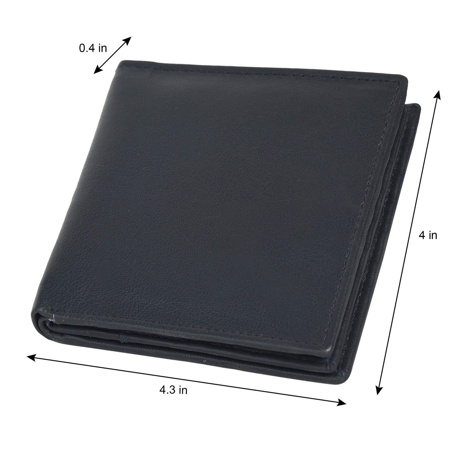 Leatherboss Genuine Leather Men Hipster RFID Protected Bifold Wallet ,Black