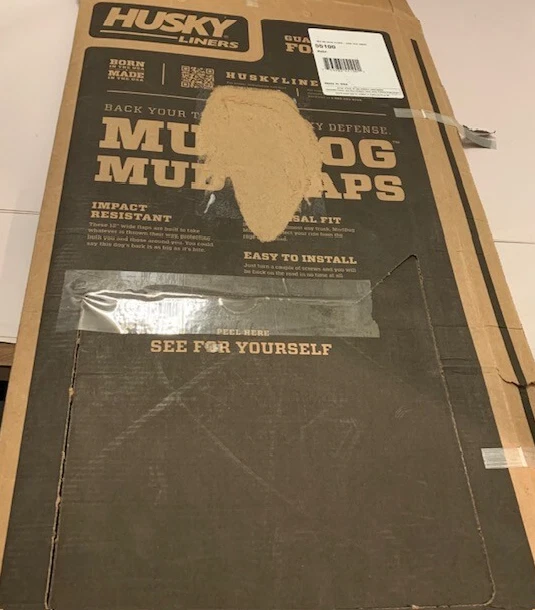 Juego de guardabarros Husky Liner trasero universal 12 pulgadas 5510 DS negro goma EE. UU. Foto 4 de 4