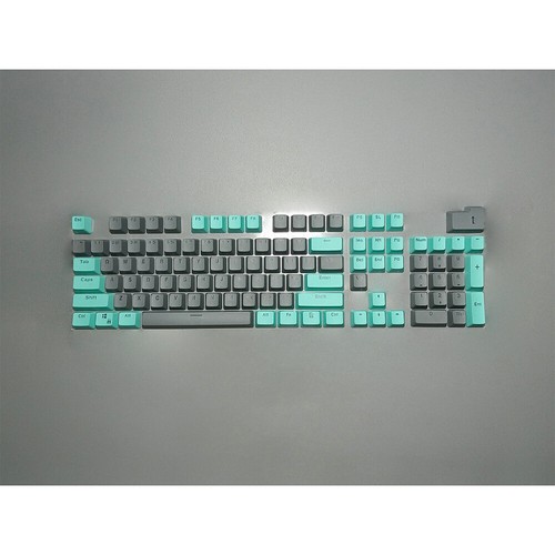 Cyan Gray Double Shot PBT Keycaps 106 OEM Shine Through for Cherry MX Keyboard - Picture 5 of 9