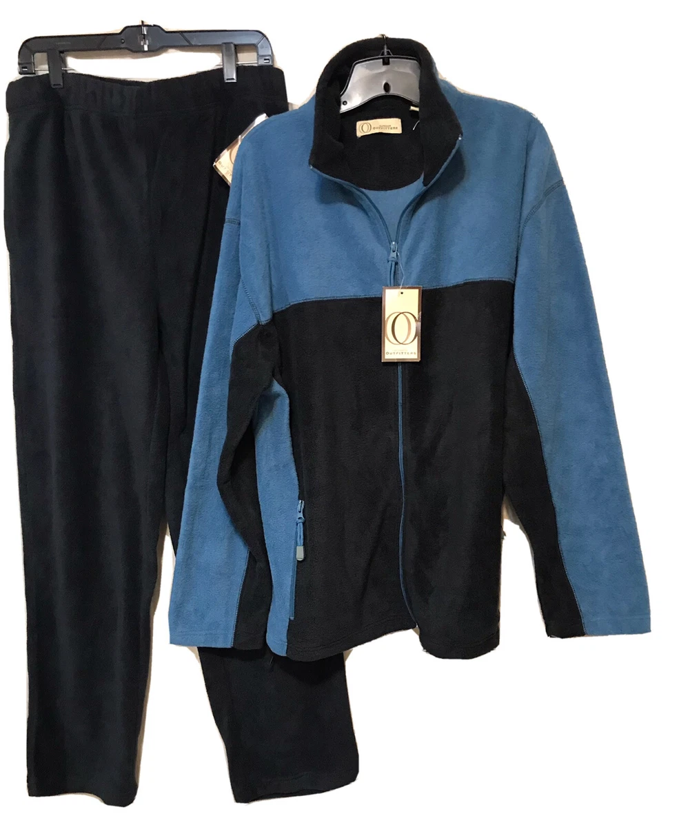 Outdoor Outfitters Track Suit Thick Fleece Jacket/Pants Charcoal Gray Mens L NWT