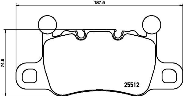 Brembo P 65 038 Bremsbelagsatz, Scheibenbremse FüR Bentley Porsche-image