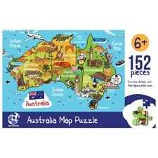 Australia Map Wooden Jigsaw Puzzle for Children and Adults - 152-Piece