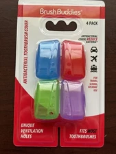 Antibacterial Toothbrush Cover Caps by Brush Buddies Free shipping