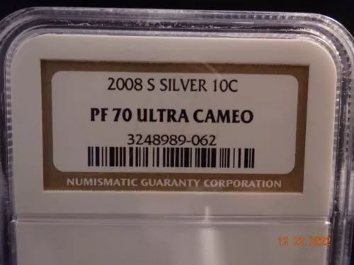 2008-S Silver Roosevelt Dime, NGC PF70 Ultra Cameo