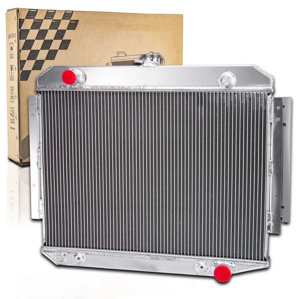 Radiador de aluminio de 3 filas apto para Dodge B100 D100 W150 D200 1971-79 1976 Ramcharger Foto 2 de 4