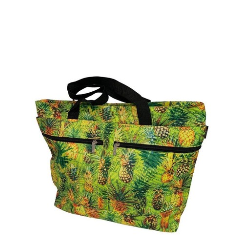 "CCo Island neue tropische Druck Ananas Reißverschluss Top Reisetasche 14x19" - Bild 2 von 9