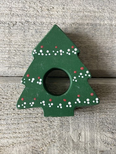 Juego de servilletas de madera pintadas a mano árbol de Navidad vacaciones/12 - Imagen 6 de 6