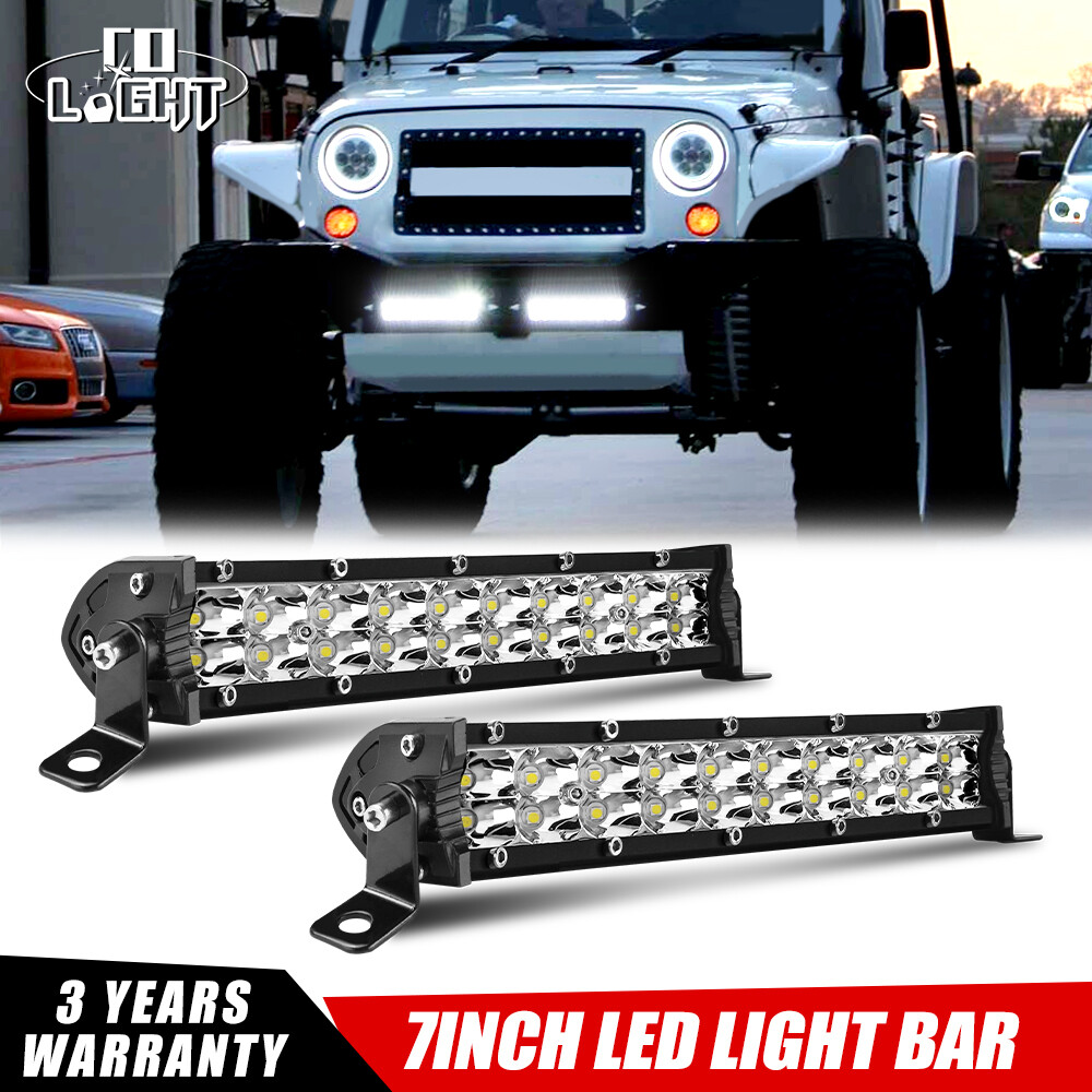 Car And Truck Fog & Driving Lights For Toyota 7 Inch 800W LED Light Bar - Spot & Flood Combo, 270000LM, 12V/24V, For Trucks, UTVs, Off-Road (3 Year Warranty) Fog Lights - Foto 7