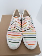Keds WF60414 women's casual comfort flat shoe, multicolor stripes , size 8.5
