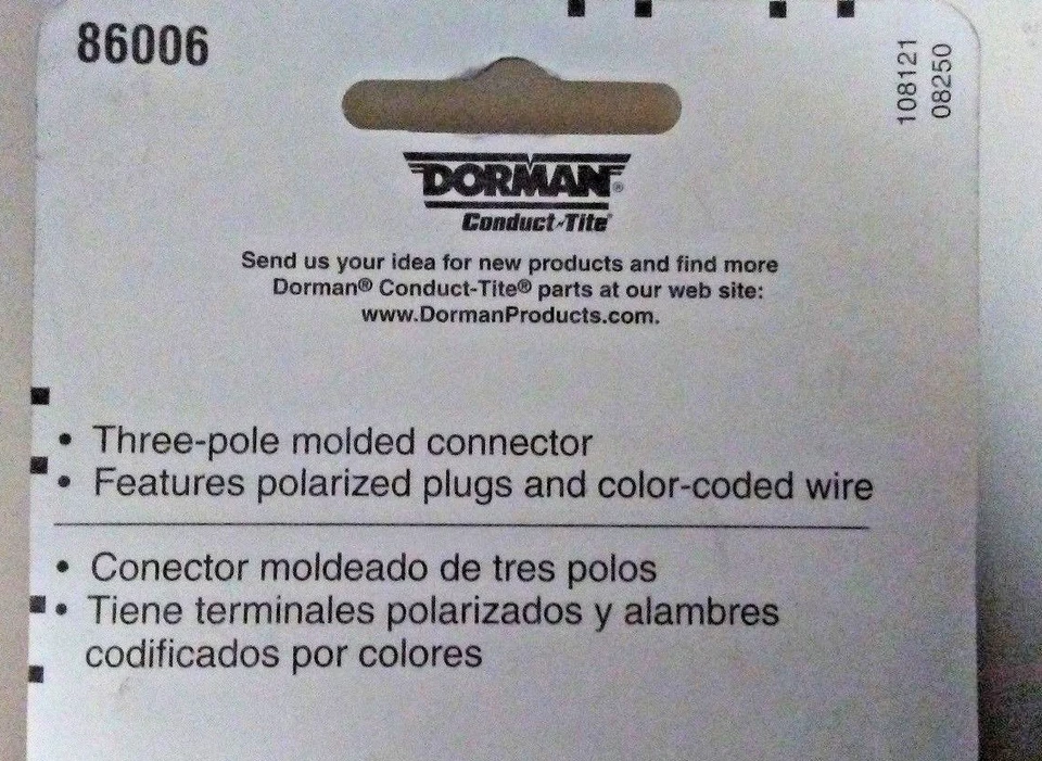 2 Pack Trailer Wiring Adapter Connector Color Coded 2-Way DORMAN 86006 - Image 4 of 4