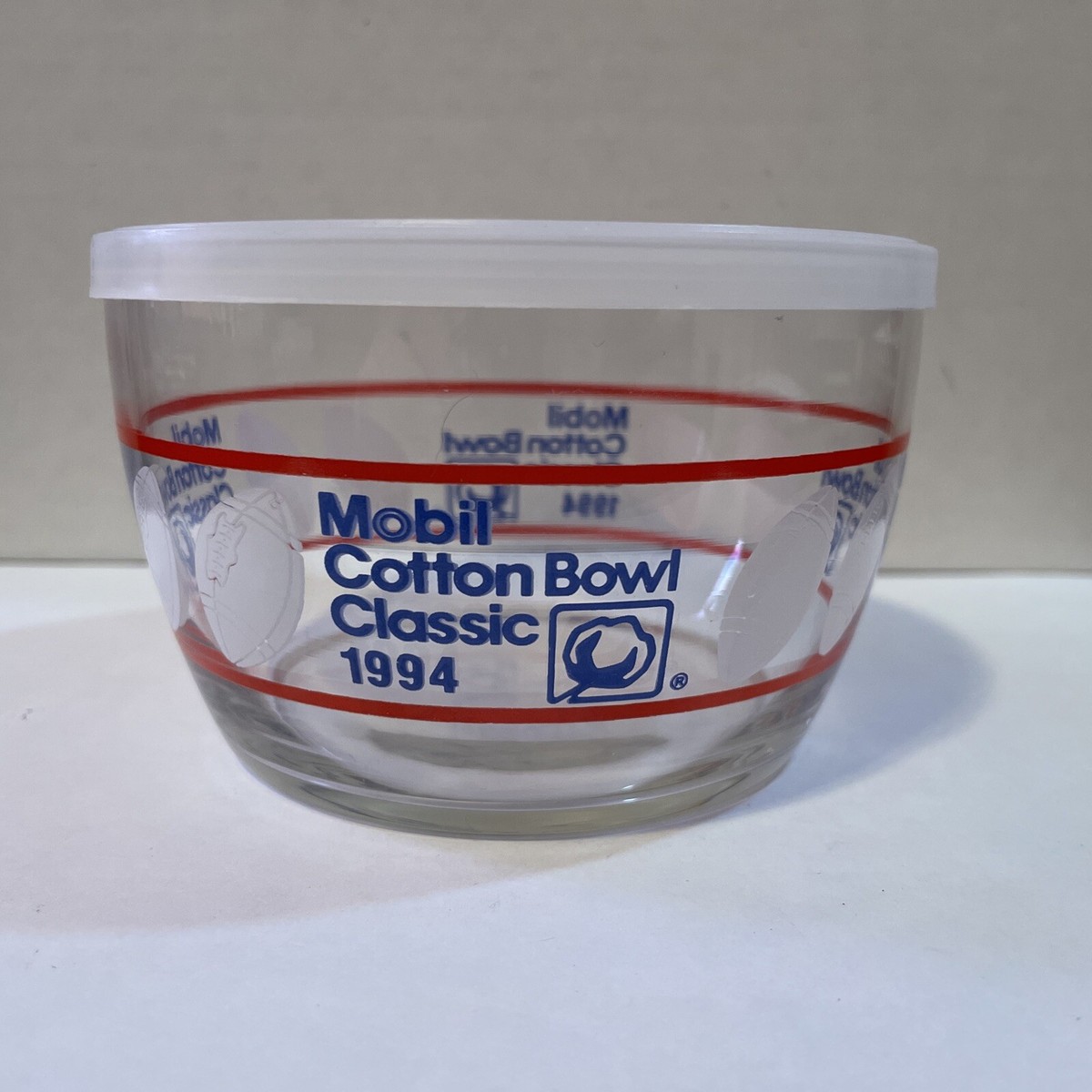 cotton bowl chewing tobacco Mobil Cotton Bowl Classic Bowl 1992 With Lid. Rare