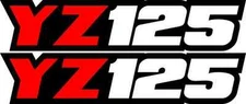 Red Yz125 Swingarm Airbox Number Plate Decals Stickers yz 125 graphics dirtbike 