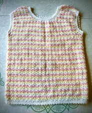 Vintage Hand Crocheted Women  s Sweater Vest S/M 1686 