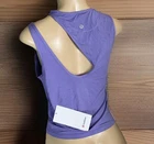 Lululemon Tank Top Yoga Shoulder Cut Out Shirt Sz 12 Purple Lavender NWT $68