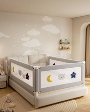 Baby Bed Rail Guard for Toddlers, Reinforced 74.8in Toddler Bed Rails for Twi...