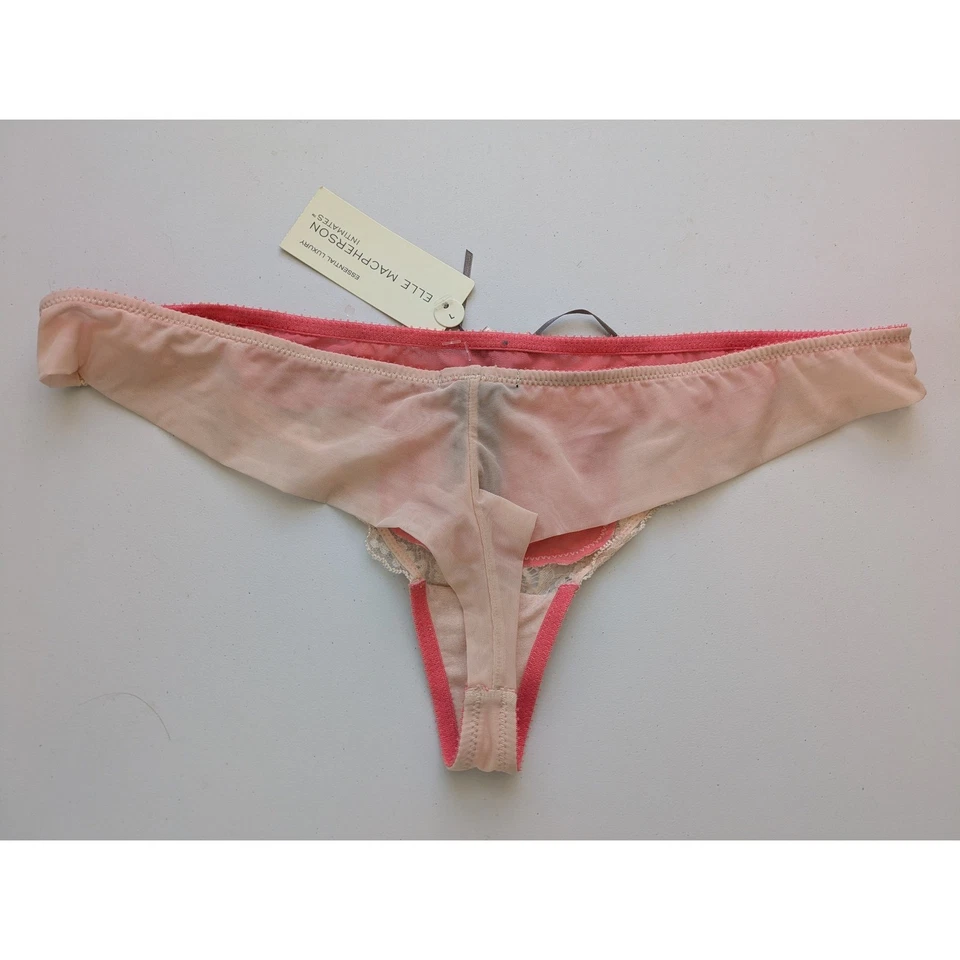 Elle MacPherson Lace Thong Size Large Cameo Rose NWT - Image 3 of 4