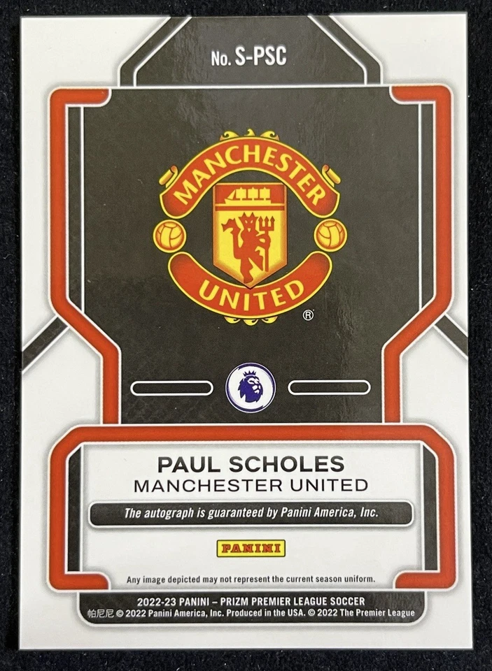 Autógrafo Panini Prizm Paul Scholes 2022-23 Manchester United Foto 2 de 2