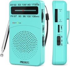 PRUNUS J-166 Portable Radio AM FM, Gifts for Dad and Mom, Battery Operated Radio
