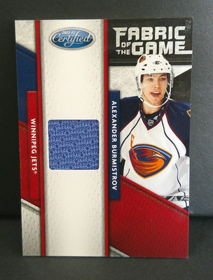 2011-12 Certified Fabric of the Game Alexander Burmistrov 325/399 Jets #10 c