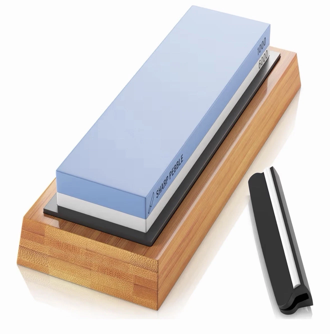 Sharp Pebble Premium Whetstone Knife Sharpening Stone 2 Side Grit 1000/6000
