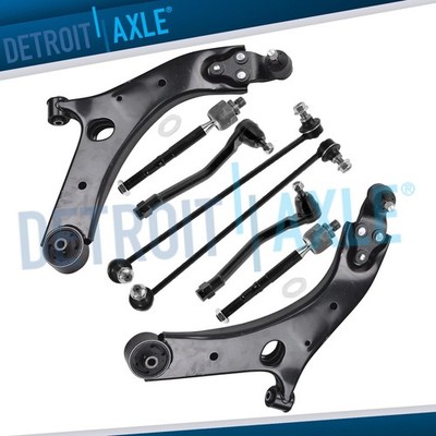 Front Lower Control Arms Sway Bar Links Tie Rods Kit for 2015 - 2021 Kia Sedona