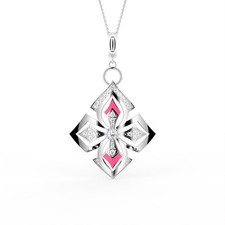 18K Rose Gold Lab Grown Diamond Pendant, Exquisite Round 0.48ct Jewel