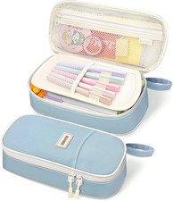 SUNEE Cute Pencil Case Large Aesthetic Pen Pouch Zipper Stationery Organizer