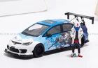 COOL.CAR Honda Civic FD2 mecha livery Blue w/ Figure Version LTD 1:64 Pre-built