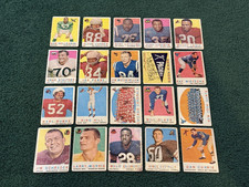 Lot of 20 Different 1959 Topps Football Cards, Ernie Stautner John Henry Johnson