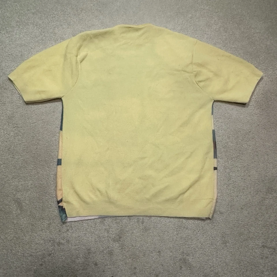 Винтажная мужская футболка 70-х Kings Road Sears магазин большая желтая абстрактная - Изображение 2 из 4