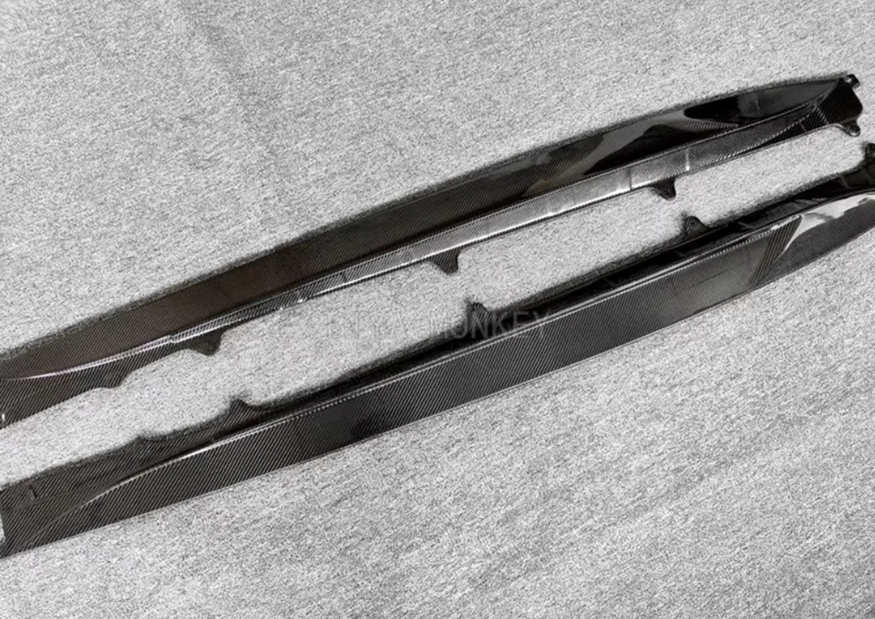 Real Carbon Fiber P7 Style Skirt Side Splitter Cover For Jaguar F-TYPE 2013-2019 — 第 3/4 张图片