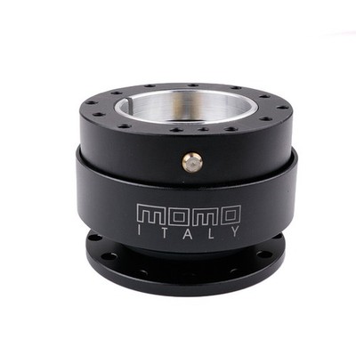 MOMO Black Steering Wheel Quick Release Hub Adapter Snap Boss Kit NEU