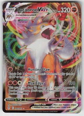 UR - 02 Holo Lycanroc VMAX 092/203 Ultra Rare SWSH07: Evolving Skies